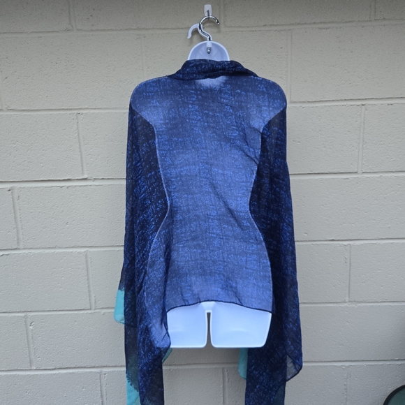 NWT- Perfectly Adjusted Scarf- Black/Orange- Screen Dyed- Wide & Long - Picture 13 of 13